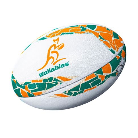 Gilbert Australia Supporters Rugby Ball Size 5 - Front