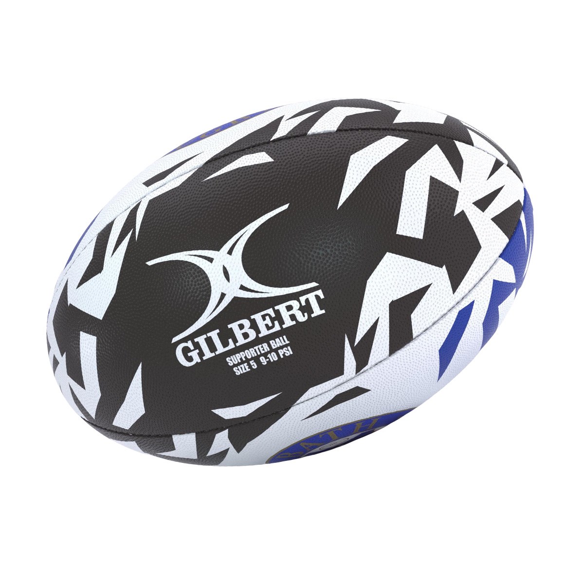Gilbert Bath Supporters Rugby Ball - Front View