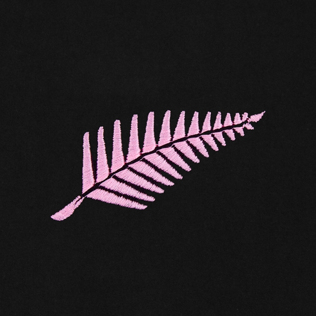 Womens World Cup New Zealand Mens Classic Hoodie Black - Fern Tonal Embroidery
