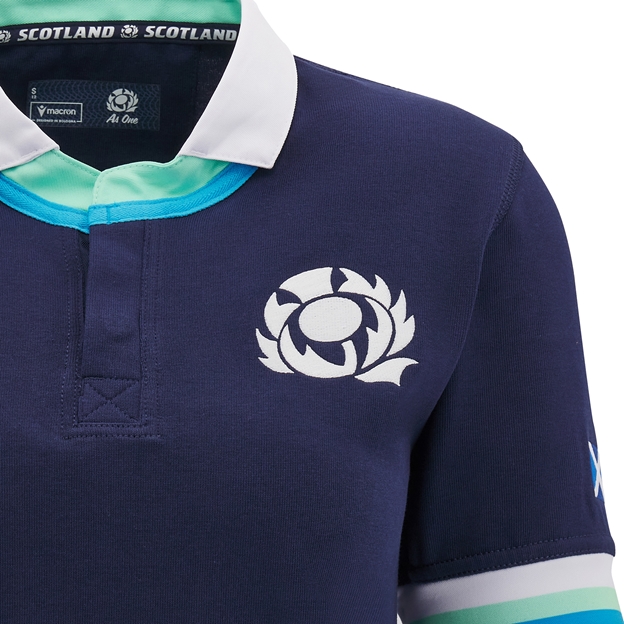 Scotland Womens Home Cotton Rugby Shirt - Short Sleeve