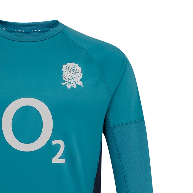 England Mens Contact Drill Top 25/26 Reflecting Pond - RFU Rose
