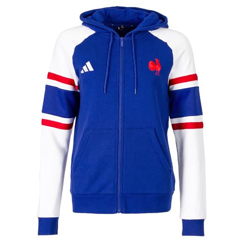 France Womens Travel Full Zip Hoodie 26/27 Mystery Ink - Front View