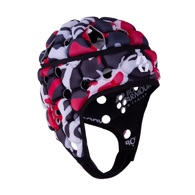 Body Armour Ventilator Headguard Red Camo - Front