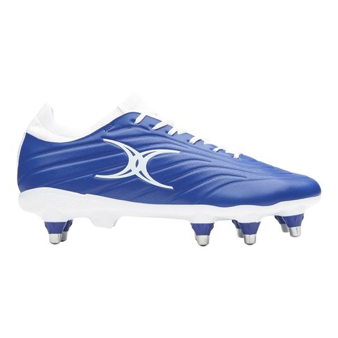 Gilbert Icon Power X V2 8 Stud Soft Ground Rugby Boots Blue - Outstep
