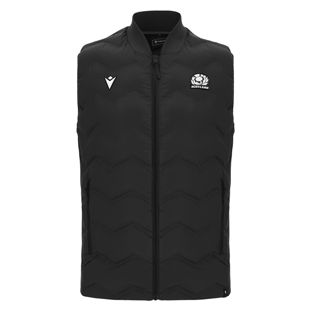 Scotland Mens Athleisure Gilet Black - 24/25 - Front