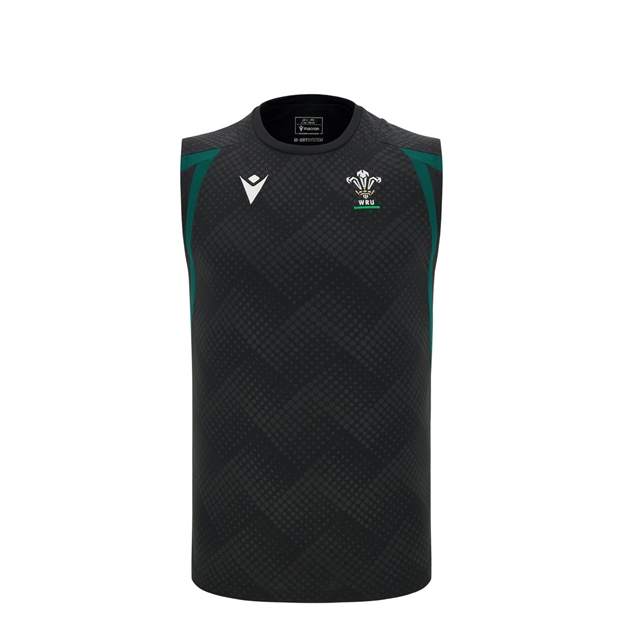 Wales Kids Training Vest 26/27 Black - Front View