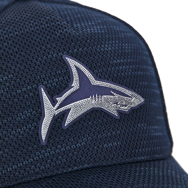 Sale Sharks Adults Curved Visor Cap 26/27 Navy - Sharks Badge View