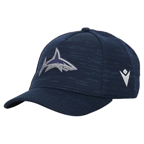 Sale Sharks Adults Curved Visor Cap 26/27 Navy - Front View