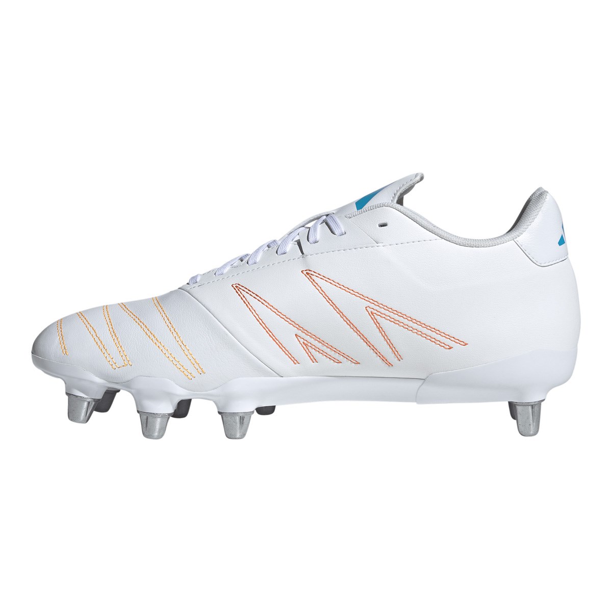 adidas Adults Kakari Elite Soft Ground Rugby Boots White - Outstep View