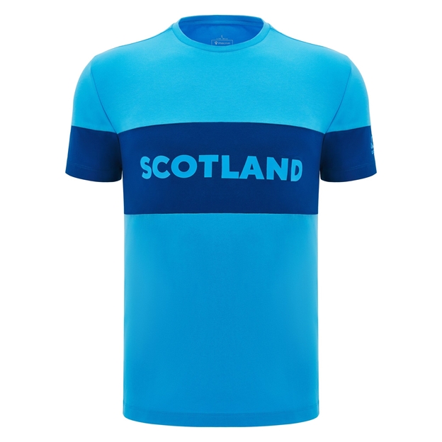 Scotland Mens Cotton T-Shirt - Sky Blue - 2025 - Front