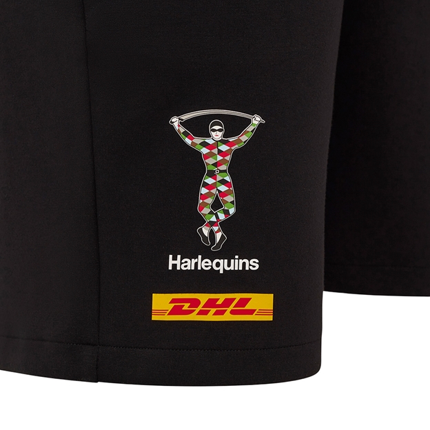 Harlequins Mens Travel Short 25/26 Caviar - Harlequin