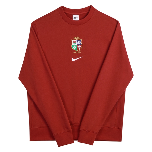 British and Irish Lions Adults Crew 26/27 Pepper Red - Flatlay Front