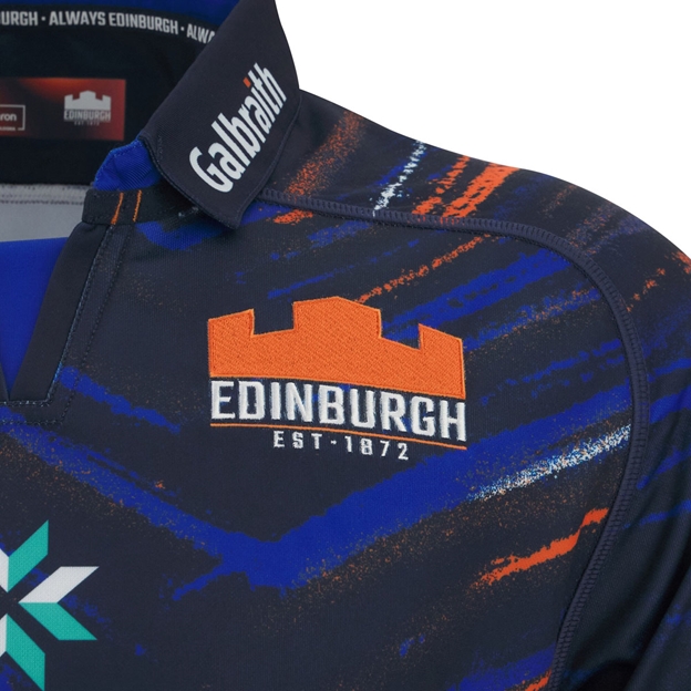 Edinburgh Kids Home Rugby Shirt 25/26 Navy - Edinburgh Rugby Logo