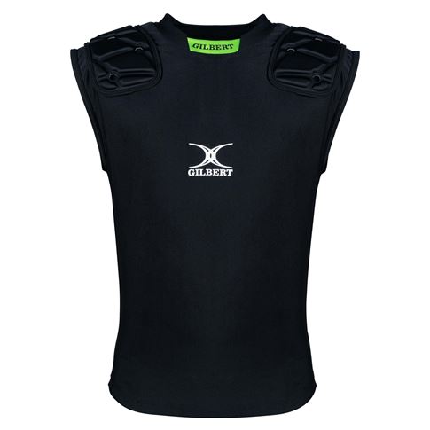 Gilbert Vapour Vest Body Armour Shoulder Pad Black - Front View