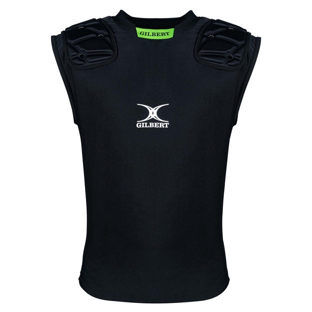 Gilbert Vapour Vest Body Armour Shoulder Pad Black - Front View