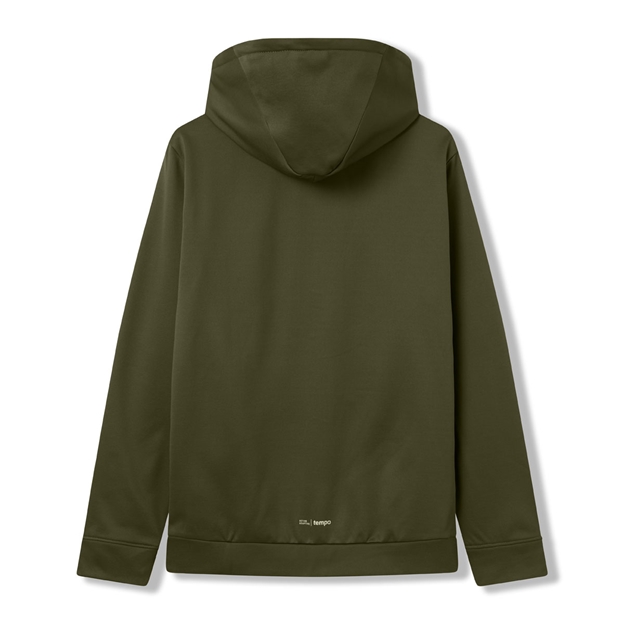 Canterbury Mens Tempo+ Full Zip Hoodie Ivy Green and White - Back View
