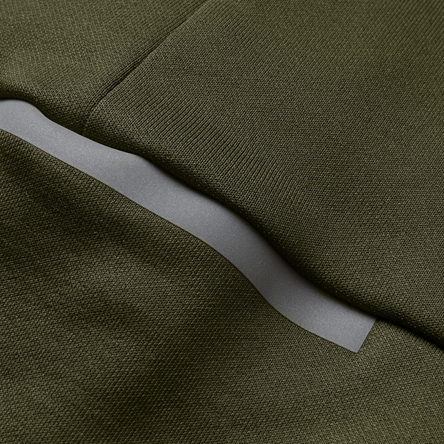 Canterbury Mens Tempo+ Full Zip Hoodie Ivy Green and White - Reflective Taping Close-up