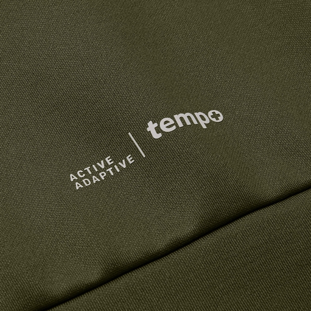 Canterbury Mens Tempo+ Full Zip Hoodie Ivy Green and White - Active Adaptive Close-up