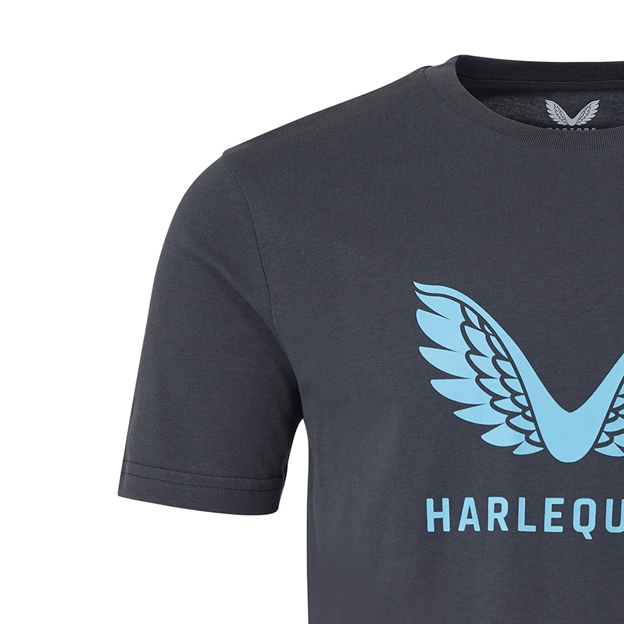 Harlequins Mens Presentation Tee 25/26 Ebony - Shoulder