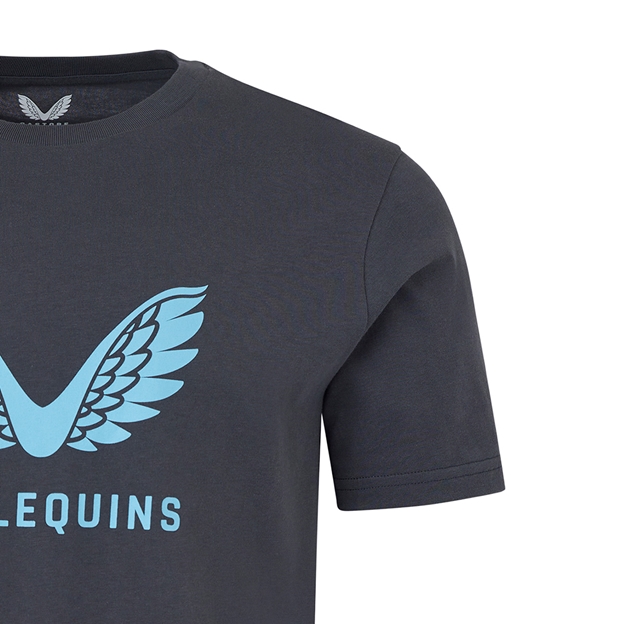 Harlequins Mens Presentation Tee 25/26 Ebony - Castore