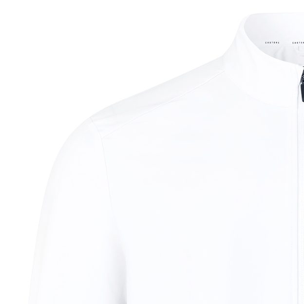 England Mens Anthem Jacket 26/27 Brilliant White - Shoulder Detail Close-up