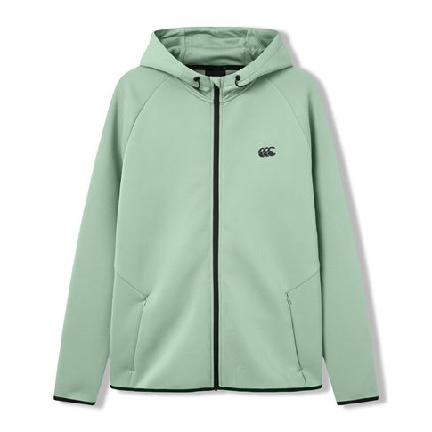 Canterbury Mens Everest Full Zip Hoodie Green Bay - Front View