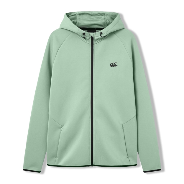 Canterbury Mens Everest Full Zip Hoodie Green Bay - Front View