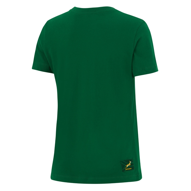 South Africa Springboks Womens Rugby T-Shirt 26/27 Gorge Green - Back View