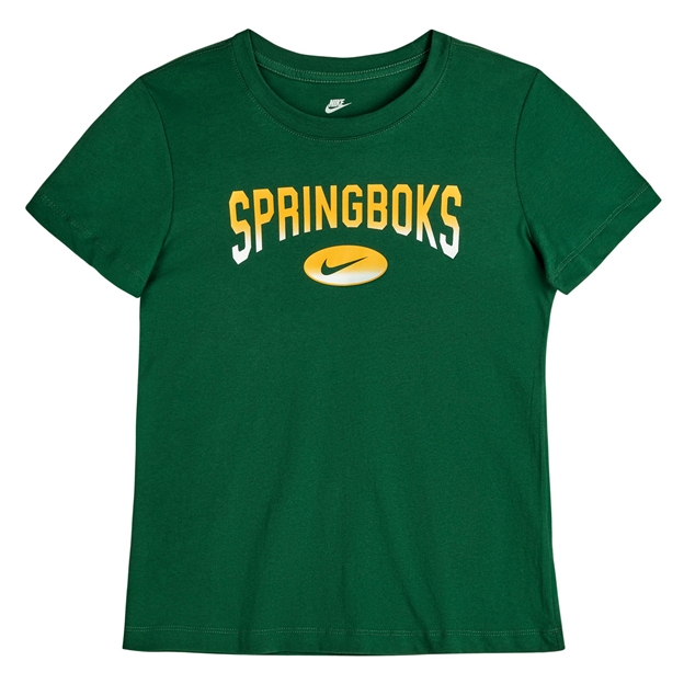 South Africa Springboks Womens Rugby T-Shirt 26/27 Gorge Green - Flatlay View