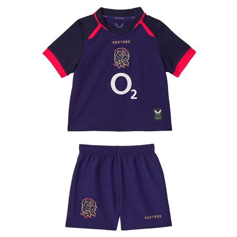 England Babies Away Rugby Kit 26/27 Maritime Blue - Front View