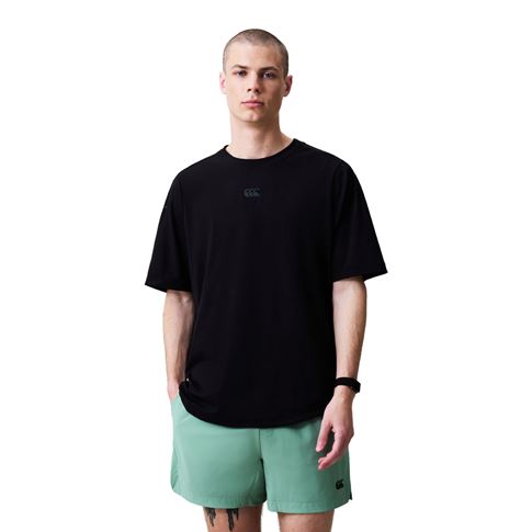 Canterbury Mens Everest Dart Technical T-Shirt Black - Model Front View