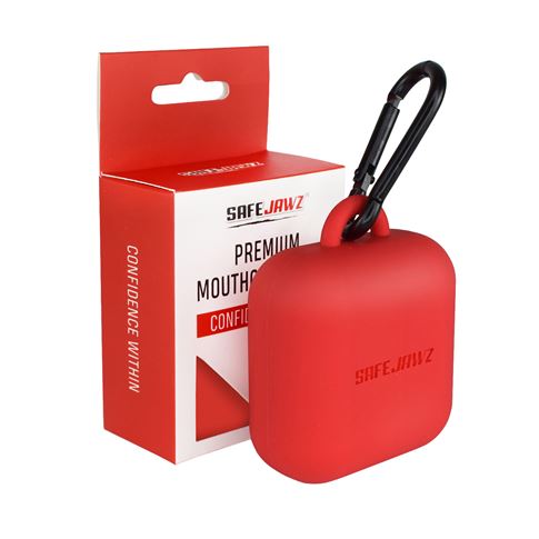 SafeJawz Premium Silicone Mouthguard Case - Red