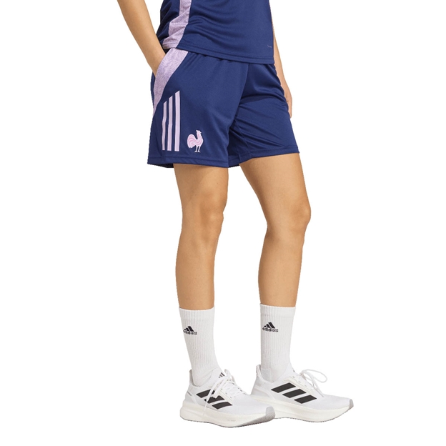 France Womens Gym Short 25/26 Blue - Model Side