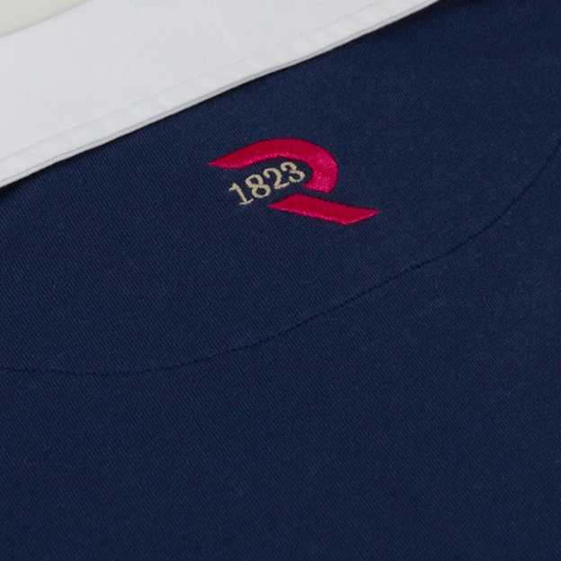 Scotland 1871 Adults Heritage Cotton Rugby Shirt Navy - Rugby 1823 Logo