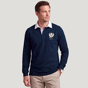 Scotland 1871 Adults Heritage Cotton Rugby Shirt Model2_Front View