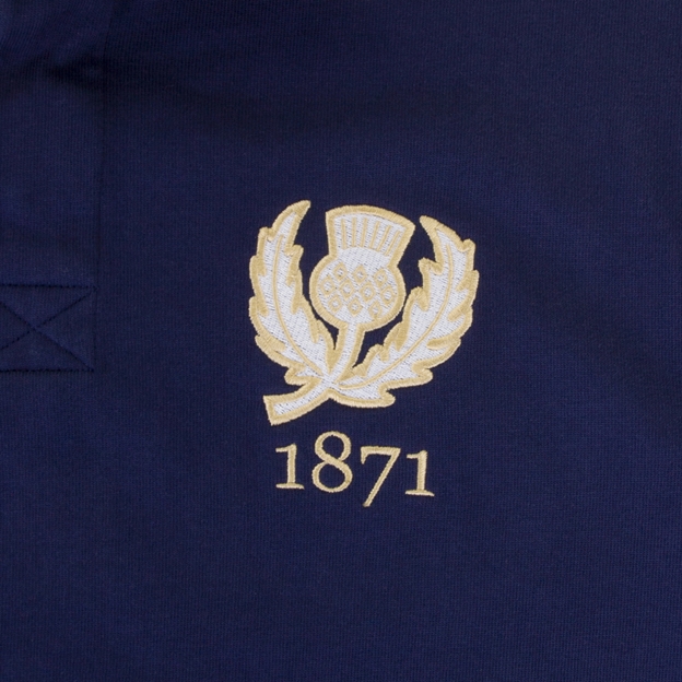 Scotland Mens 1871 Origins Rugby Shirt - Long Sleeve Navy