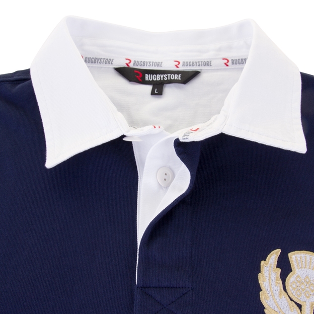 Scotland Mens 1871 Origins Rugby Shirt - Long Sleeve Navy