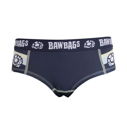 Bawbags Womens Cool De Sacs Scotland Rugby Kit Technical Underwear Navy - Front View