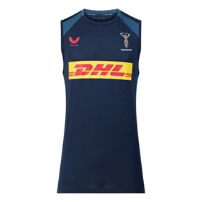 Harlequins Mens Performance Vest 26/27 Navy and Ensign Blue - Front View