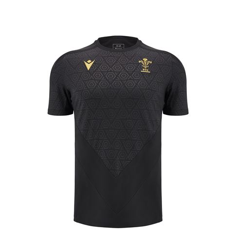 Wales Junior Training T-Shirt - Black - 2025 - Front