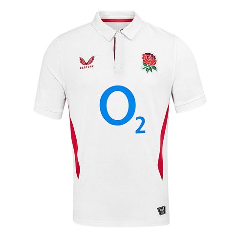 England Mens Home Classic Short Sleeve Rugby Shirt 25-26 - Front