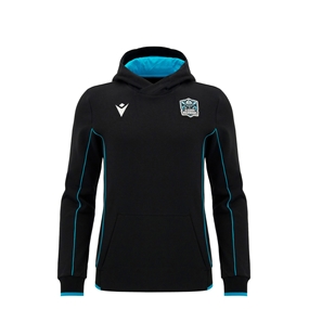 Glasgow Warriors Kids Travel Hoodie 26/27 Black - Front View