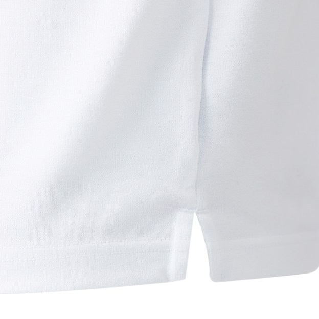 England Mens Home Classic Rugby Shirt 26/27 Brilliant White - Hem Close-up