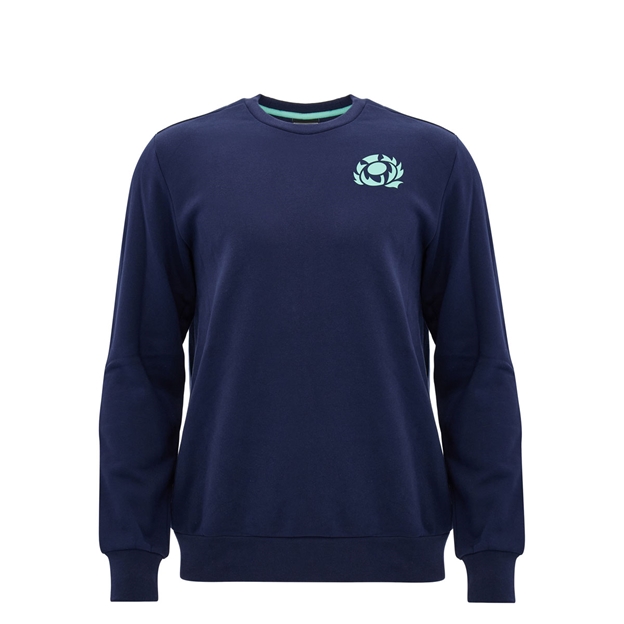 Scotland Kids Leisure Sweatshirt 26/27 Navy and Green - Front View