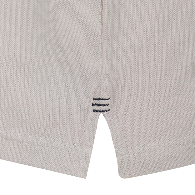 Mens Rugby World Cup 2023 Logo Polo Grey - Hem Detail Close-up