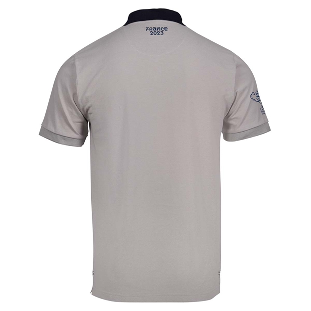 Mens Rugby World Cup 2023 Logo Polo Grey - Back View