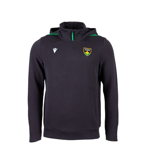 Northampton Saints Kids Travel Hoodie 26/27 - Green Front