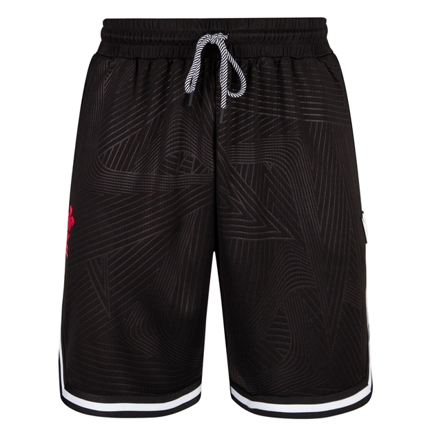 Wales Mens Athleisure Basketball Shorts 25/26 Black - Front