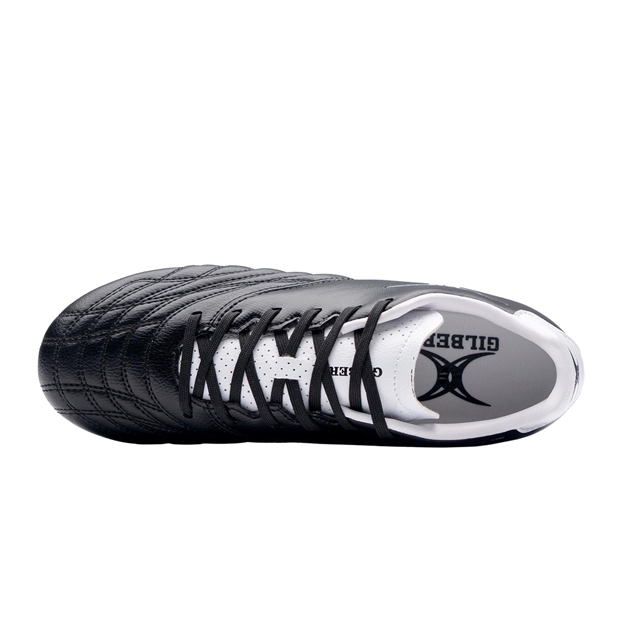 Gilbert Kids Sidestep Icon 6 Stud Soft Ground Rugby Boots Black - Top View