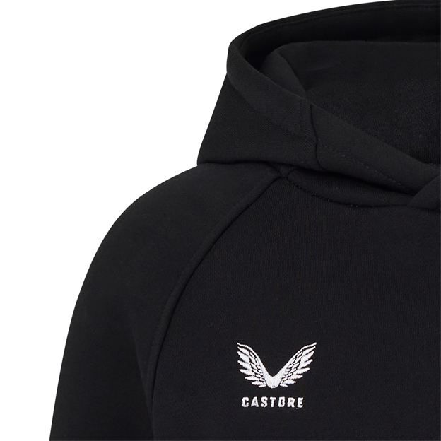 England Kids Off Pitch Hoodie 26/27 Castore Black - Castore Close-up